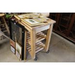 A beech kitchen trolley