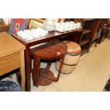 An Art Deco style simulated rosewood console table