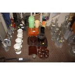 A quantity of Bakelite items to include tobacco ja