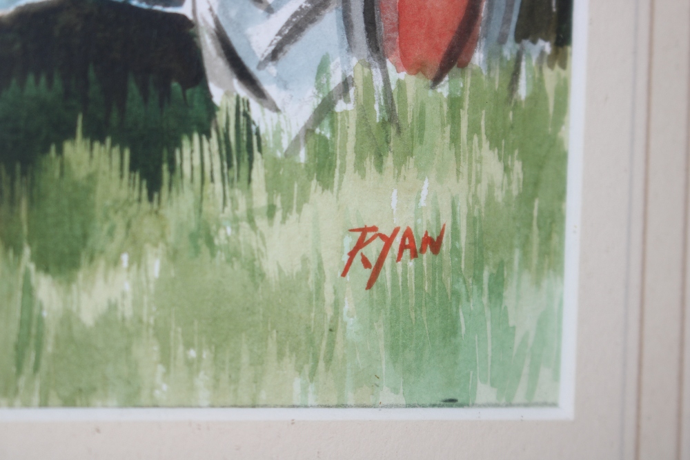 John Ryan, watercolour study of a Fordson tractor - Image 3 of 3