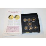 Seven "The Smallest Gold Coins in the World" each