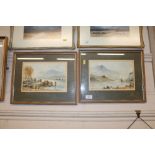 J. Boucher SASA, signed pair of watercolours depic