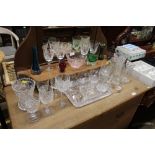 A quantity of various cut and other glassware