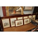 After Henry Alken, run of eight hunting prints