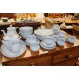 A quantity of Denby "Blue Dawn" tea and dinnerware