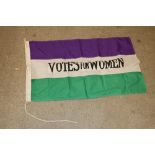 A "Votes For Women" type Suffragettes flag