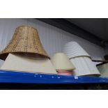 A quantity of lampshades