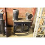 A Villager cast iron wood burner, approx. 59cm wid