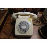 A rotary dial telephone