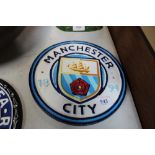 A reproduction Manchester City FC plaque