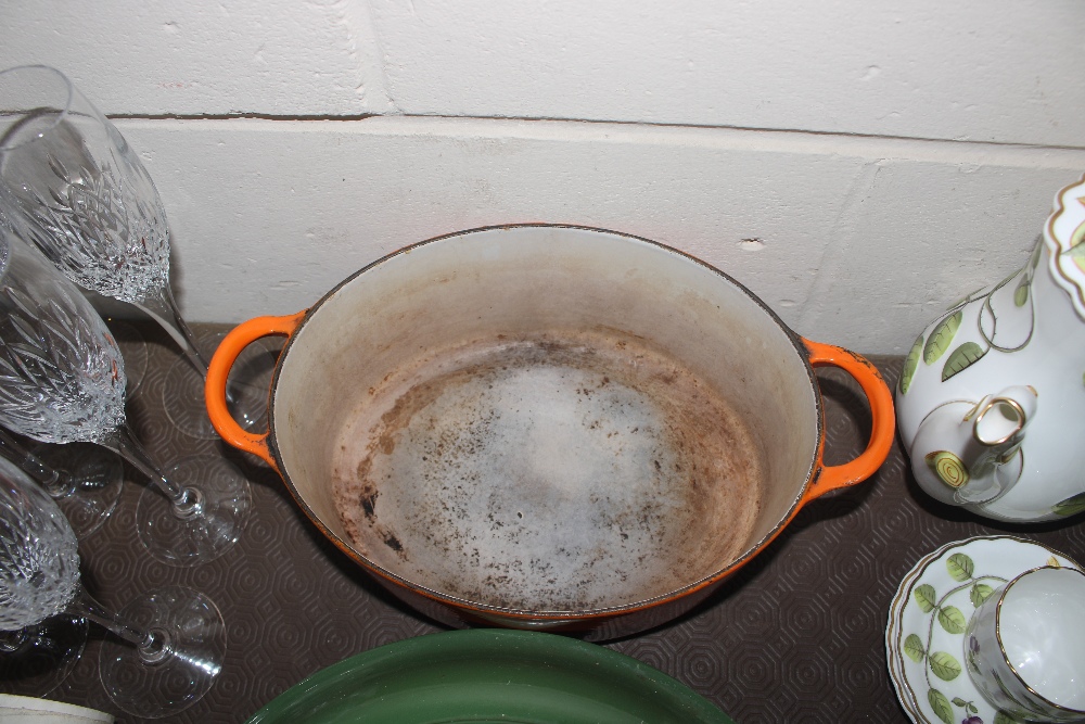 A large Le Creuset pan and cover; a smaller casser - Image 5 of 5