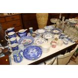 A quantity of various blue and white china, Victor