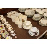 A quantity of Royal Commemorative china; and two t