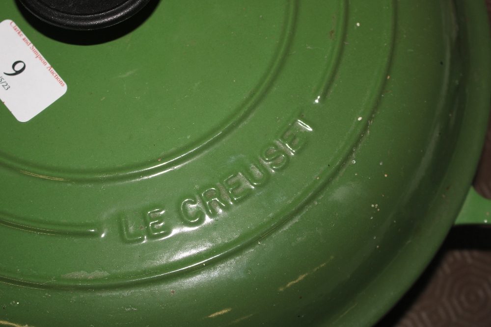 A large Le Creuset pan and cover; a smaller casser - Image 2 of 5