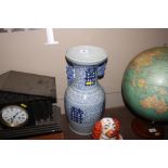 A Chinese blue and white baluster vase