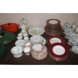 A quantity of Royal Worcester "Pompadour" dinnerwa