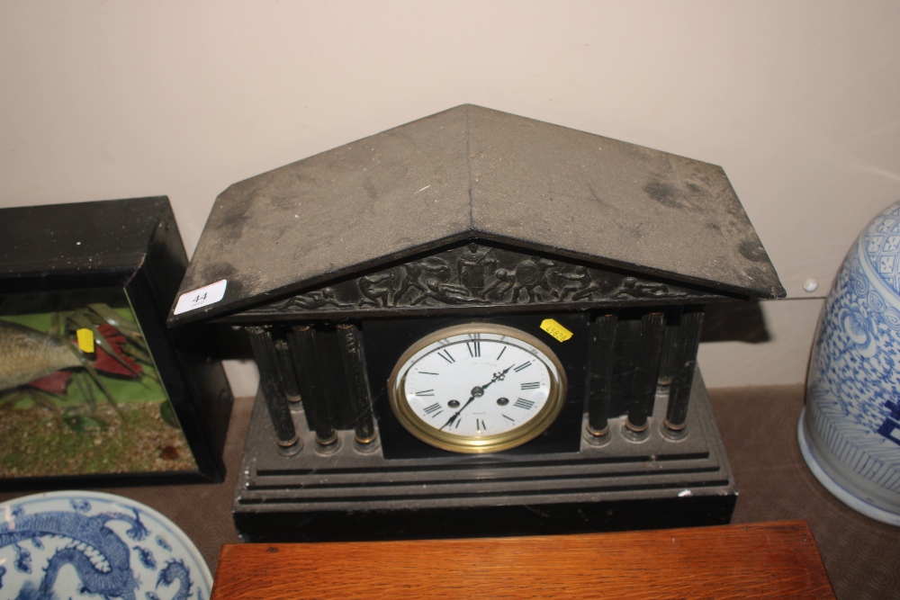 A Victorian mantel clock