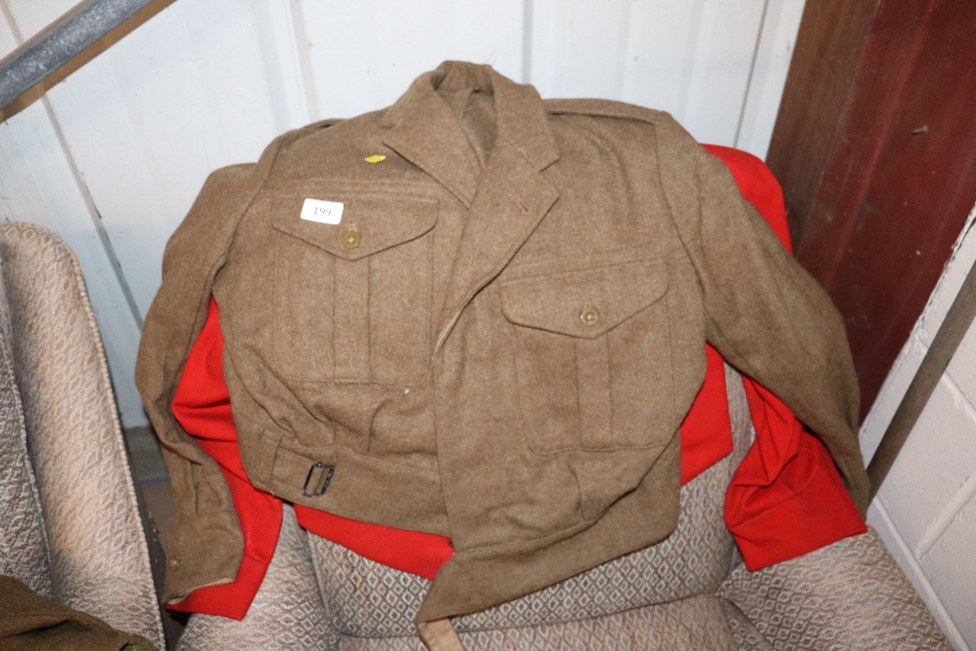 A Royal Artillery battle dress blouse, and other a - Image 4 of 6