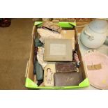 A box of miscellaneous items to include Cartier en