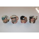 Four Royal Doulton character jugs