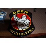 A reproduction Michelin tyre enamel sign