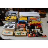 A collection of die cast and other model vehicles