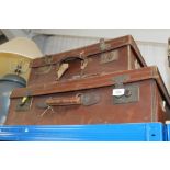 Two vintage suitcases