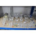 A collection of table glassware to include cocktai