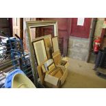 A large quantity of various picture frames