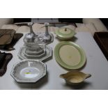 A collection of Greys pottery "Sunbuff" dinnerware