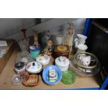 A quantity of various china and glassware including floral decorated jar and cover, Royal