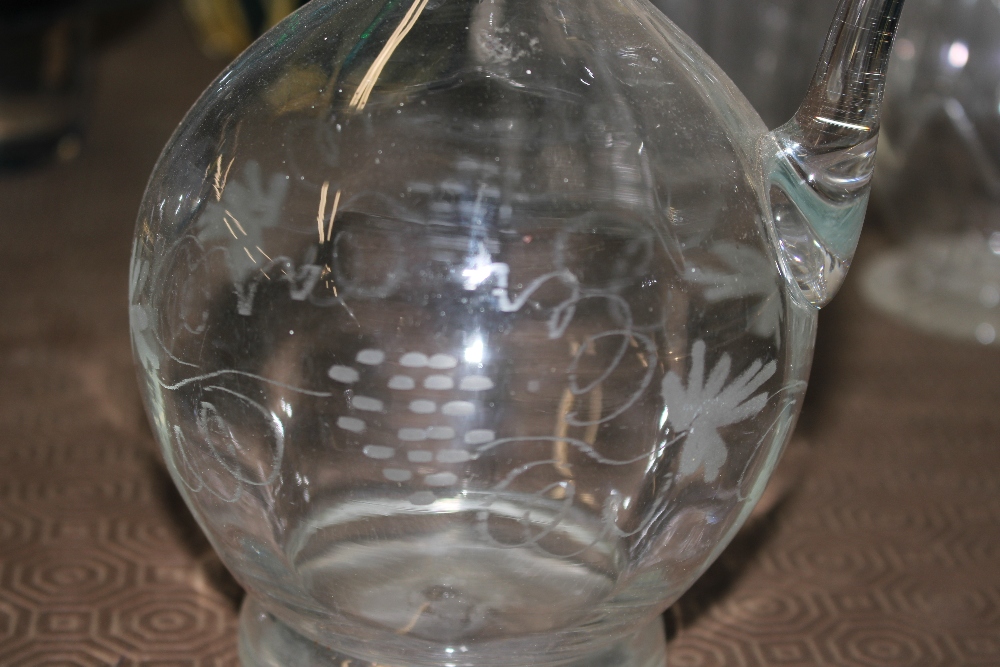A quantity of cut glass decanters; a cut glass bow - Image 5 of 8
