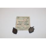 A 1938 England V Scotland Wembley football ticket;