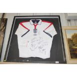 An England football shirt bearing signatures AF