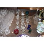 A quantity of antique and later glassware