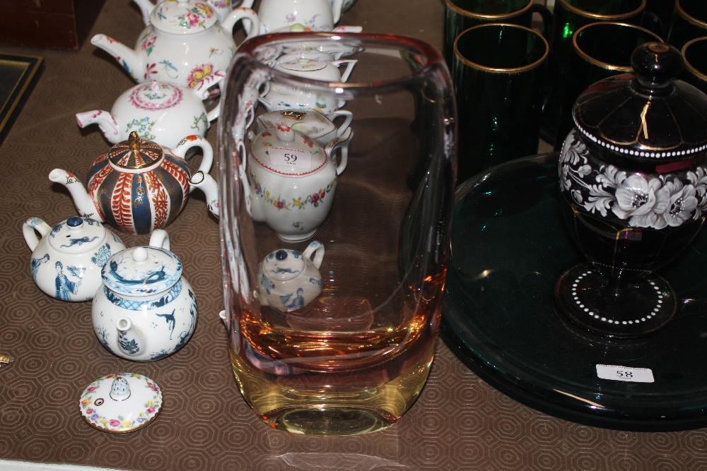 A quantity of glassware to include green glass tan - Image 4 of 10