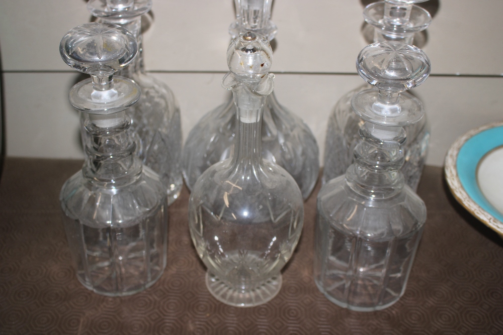 A quantity of cut glass decanters; a cut glass bow - Image 7 of 8