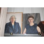 Two mid-20th Century oil on canvas portrait studies