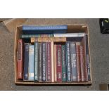 A box of Folio Society books