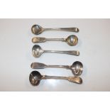 Four silver spoons, approx. weight 35gms; and a si