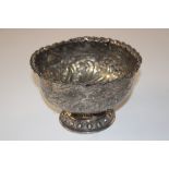 A London silver pedestal bowl, approx. 370gms