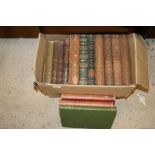 A box of various books to include The Life of Samuel Johnson