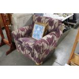 A Multi York floral upholstered armchair