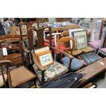 A pair of Queen Anne style carver chairs