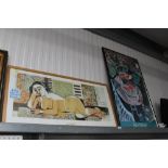 A Matisse framed poster and a framed Picasso poste