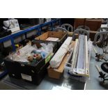 A Brother KL-116 knitting machine and two boxes co