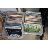 Two boxes containing various records