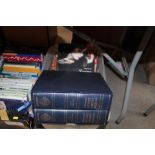 A box containing various books to include Oxford D