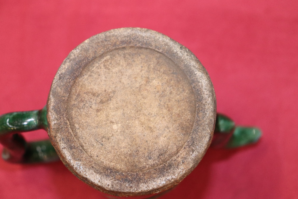 A 17th Century Chinese porcelain pedestal bowl, 16.5cm dia.; and a green glazed Chinese wine pot - Image 31 of 32