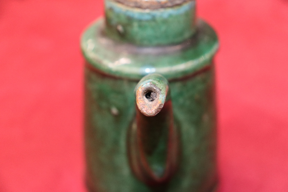 A 17th Century Chinese porcelain pedestal bowl, 16.5cm dia.; and a green glazed Chinese wine pot - Image 22 of 32